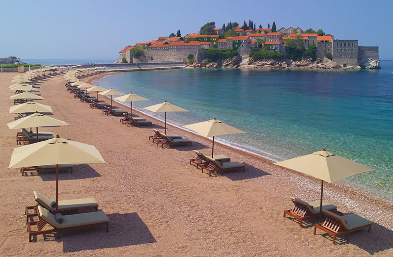 Цены на пляжах в Черногории